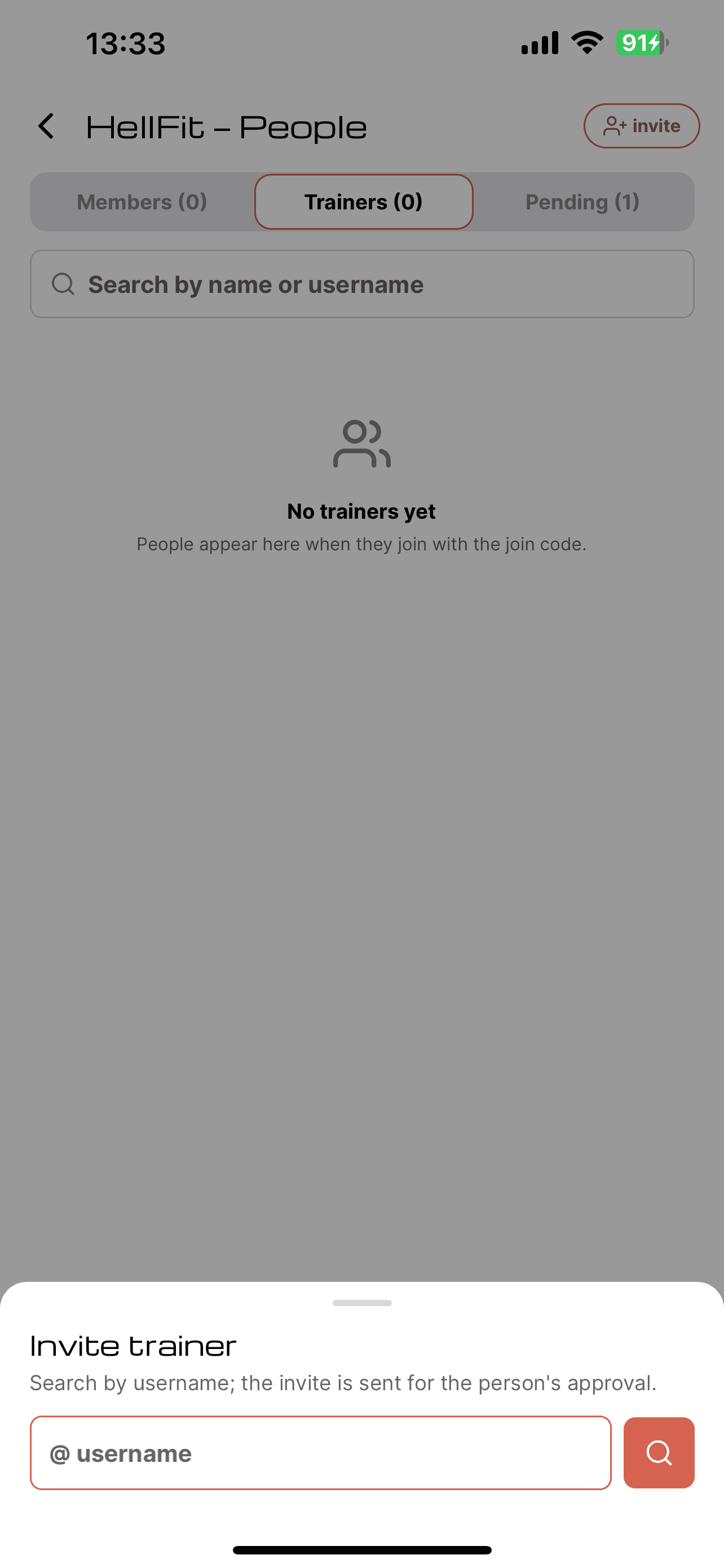 add trainers, follow their activity